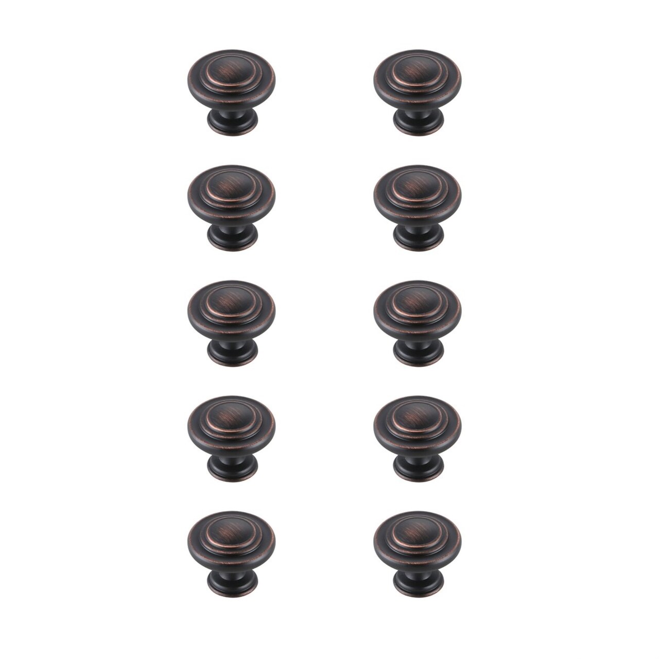 Minu 1.3" Diameter Oil-rubbed Bronze Mushroom Knob Multipack (Set of 10)